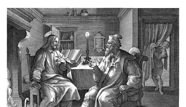 Nicodemus with Jesus