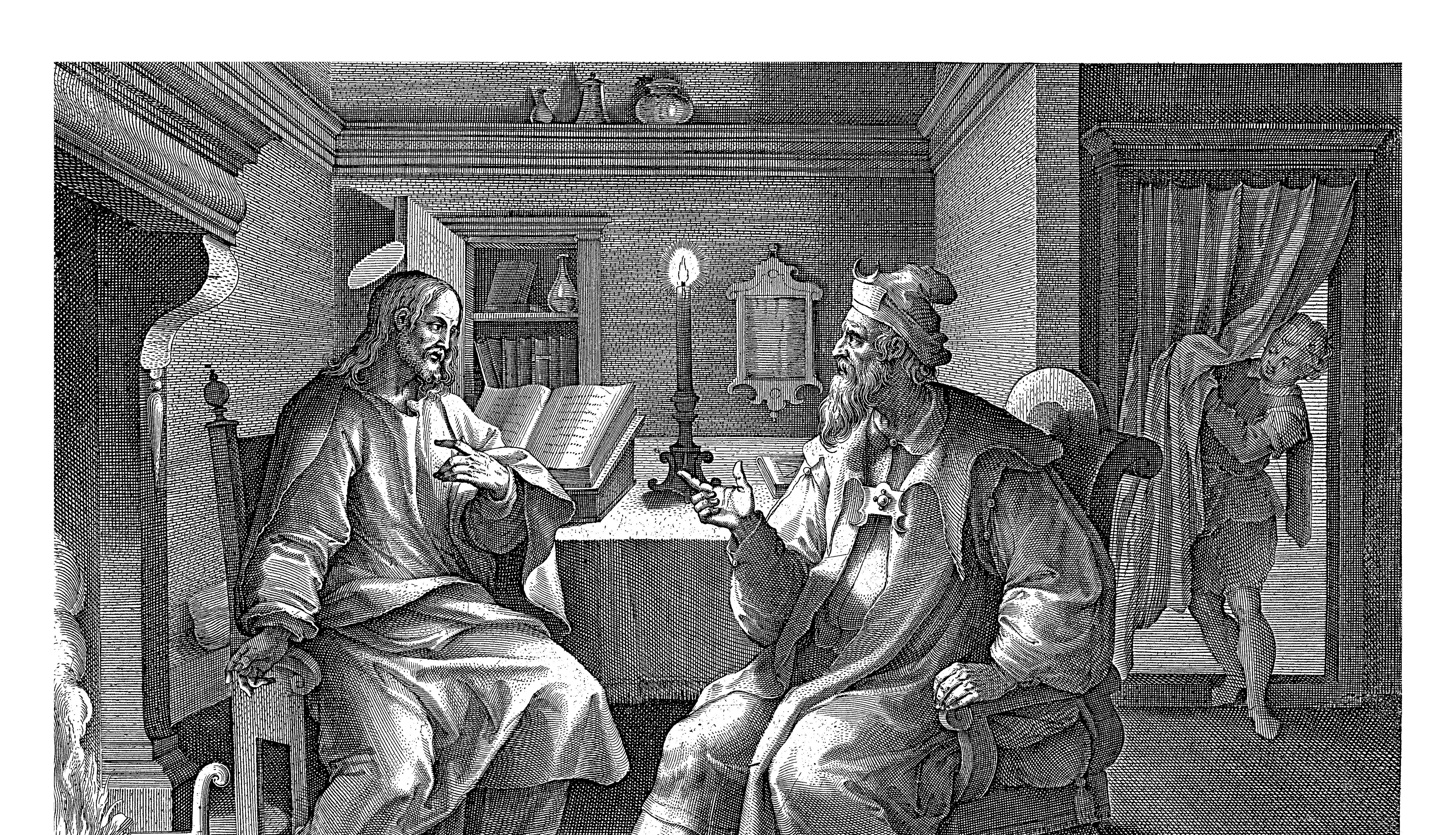 Nicodemus with Jesus